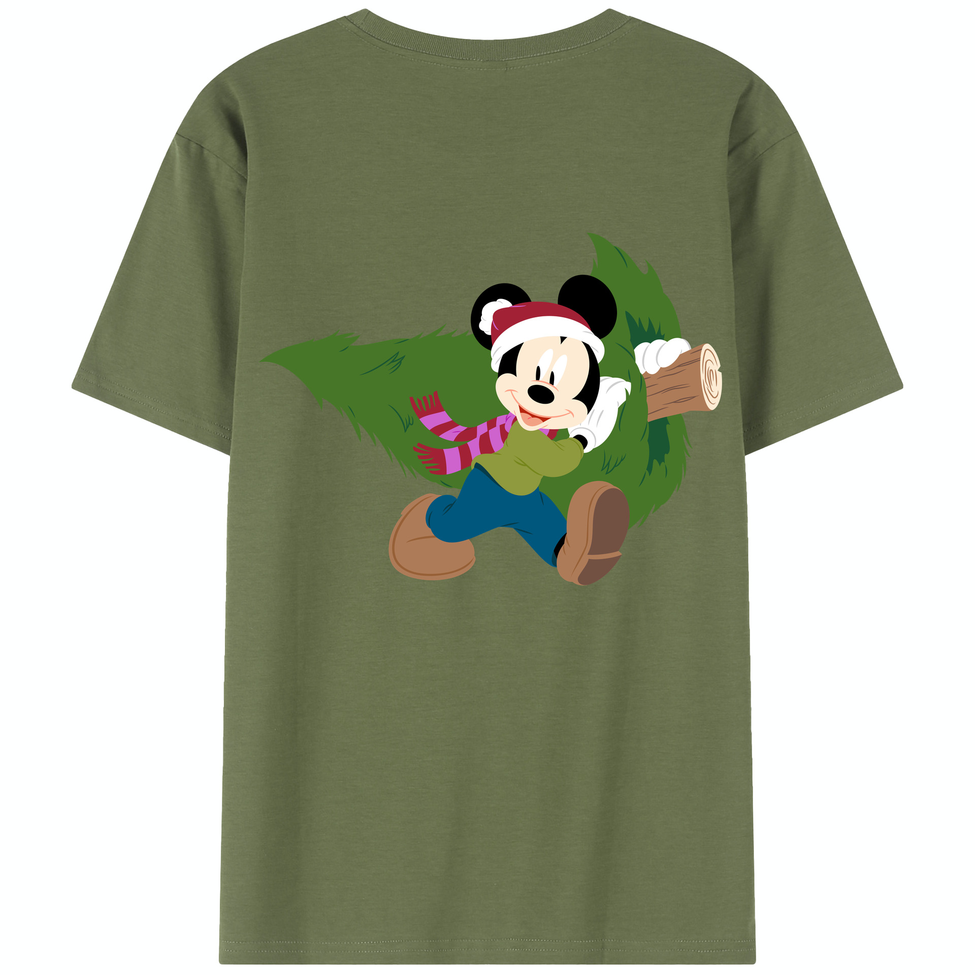 （画像用） ミッキーマウス Mickey Mouse 綿100％半袖Tシャツ（背面プリント）